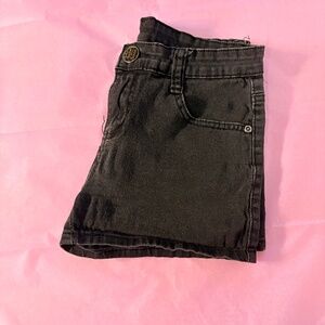 Black Denim Shorts